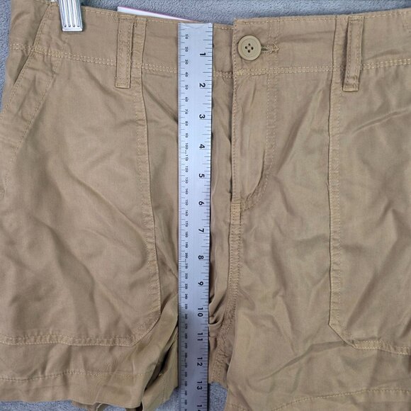 Womens Social Standard By Sanctuary Tan Fortune Tencel Shorts 4" Inseam Size S - Picture 4 of 9